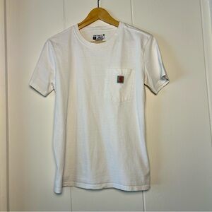 Carhartt Men's White Short Sleeve Tee with Pocket size S